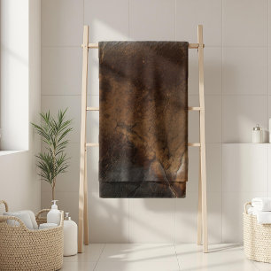 Worn Saddle Faux Leather Bath Towel