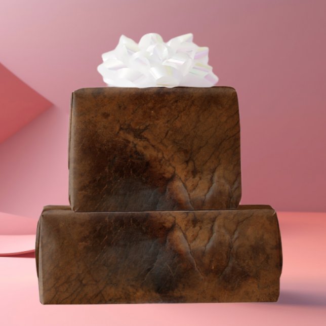 Worn Saddle Faux Leather Wrapping Paper (Creator Uploaded)