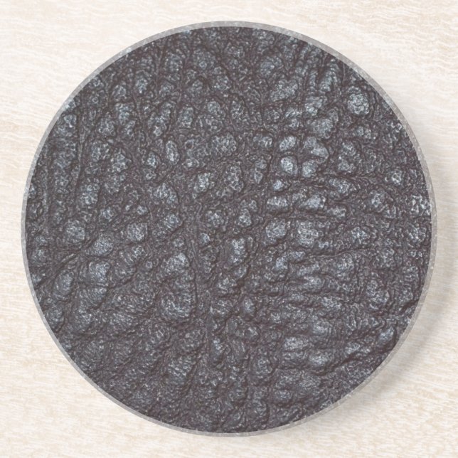 Worn Textured Leather Coaster (Front)