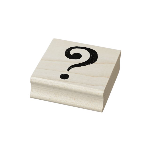 Worn Textured Question Mark Rubber Stamp (Stamp)