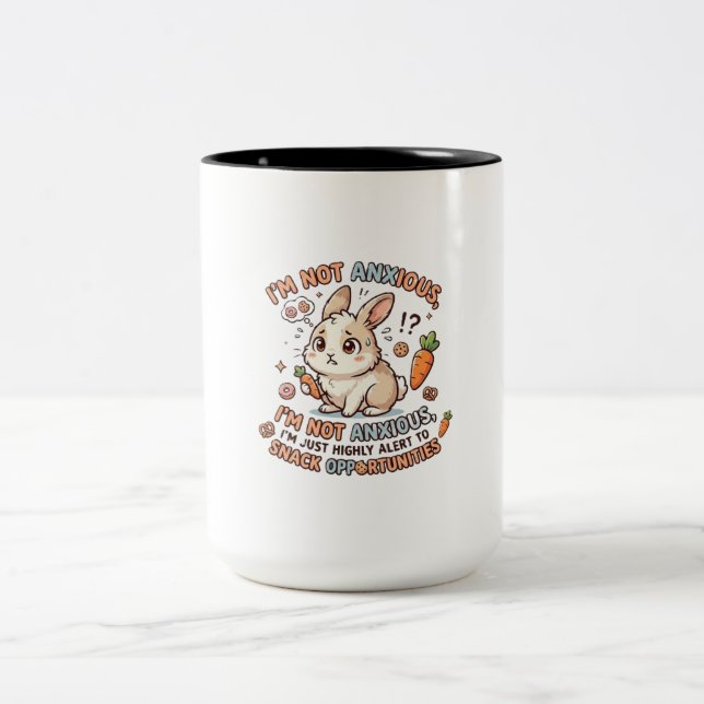 Worried Bunny Snack Alert Mug (Center)