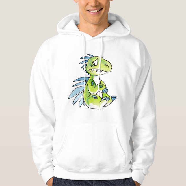 Worried Dinosaur Hoodie (Front)