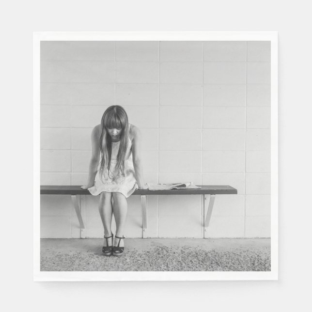 Worried Girl Napkin (Front)