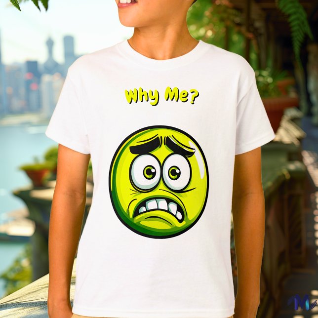 Worried Green Emoji – Fun and Expressive Design T-Shirt (Creator Uploaded)