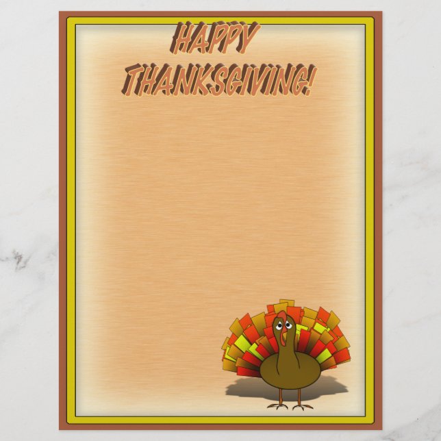 Worried Thanksgiving Turkey Flyer (Front)