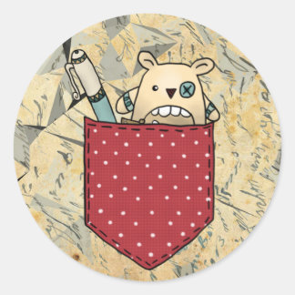 Worry Eater Pocket Classic Round Sticker