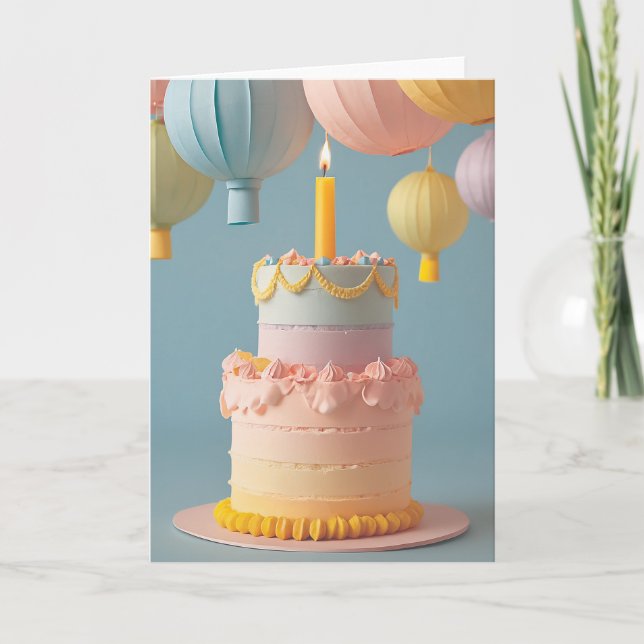 Worry-Free Birthday Wishes Card (Front)