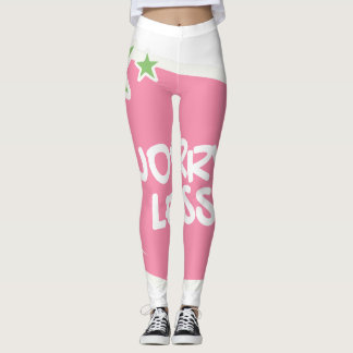 Worry Less Minimalist Logo Design Leggings