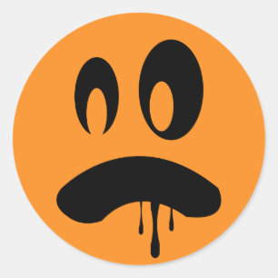 Worry sick Jack o lantern orange Halloween tag