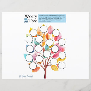 Worry Tree Worksheet - Digital Download