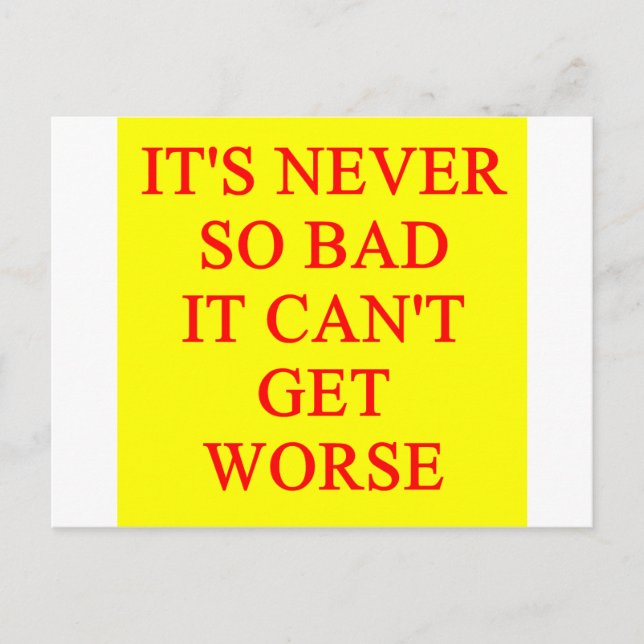 WORSE POSTCARD (Front)