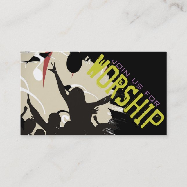 Worship Religious Religion Christian Christianity Business Card (Front)