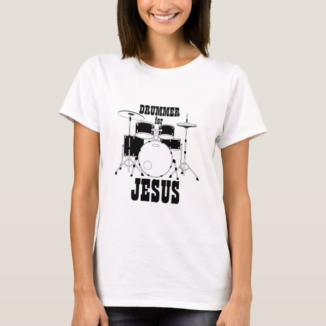 Worship Team Shirt Drums for Jesus (Front)