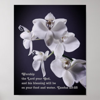 "Worship The Lord Your God" Exodus 23:25 Prophetic Poster