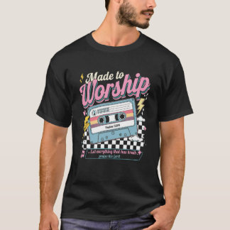 Worship Tshirt Christian Music Retro Cassette Psal