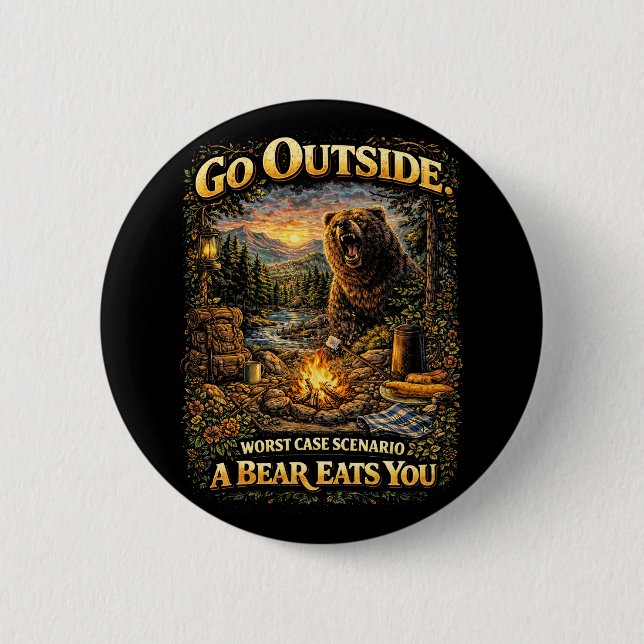 Worst Case Wilderness 6 Cm Round Badge (Front)