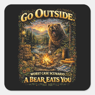 Worst Case Wilderness Square Sticker