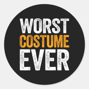Worst Costume Ever Shirt Kids Halloween Costume Classic Round Sticker