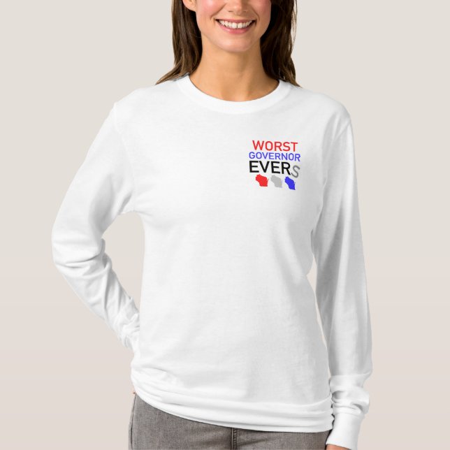 Worst Governor Evers - Women's Long Sleeve T T-Shirt (Front)