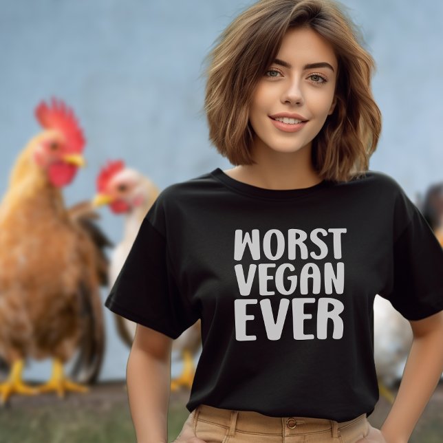 Worst Vegan Ever, Black and White Activism  T-Shirt (Creator Uploaded)