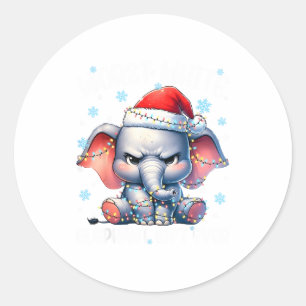 Worst White Elephant Ever Christmas Xmas Under 15 Classic Round Sticker