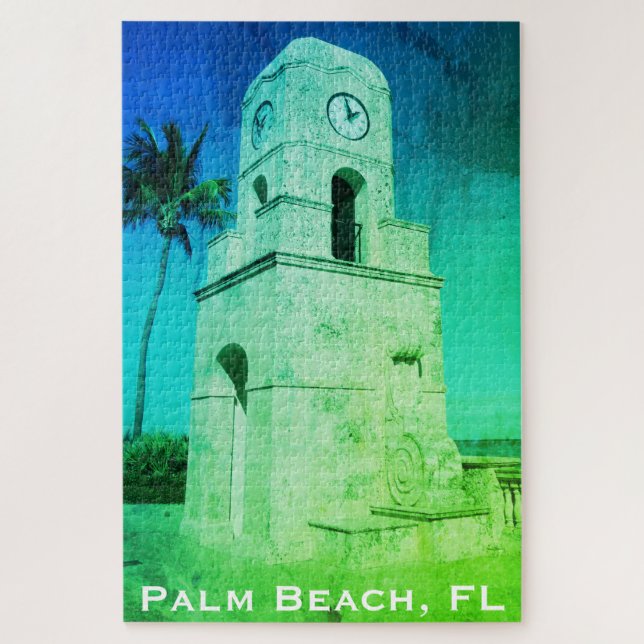 Worth Avenue Clock Tower - Palm Beach, FL Jigsaw Puzzle (Vertical)