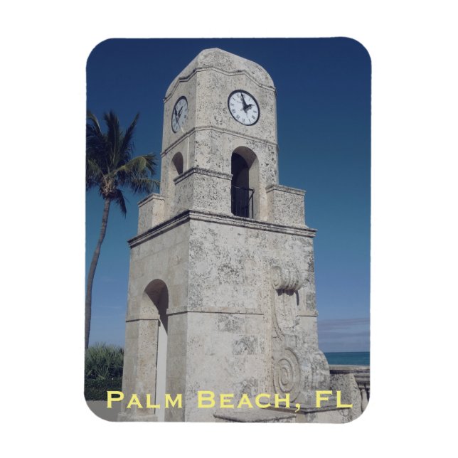 Worth Avenue Clock Tower - Palm Beach, FL Magnet (Vertical)