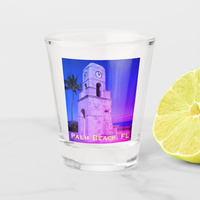 Worth Avenue Clock Tower - Palm Beach, FL Shot Glass (Front)
