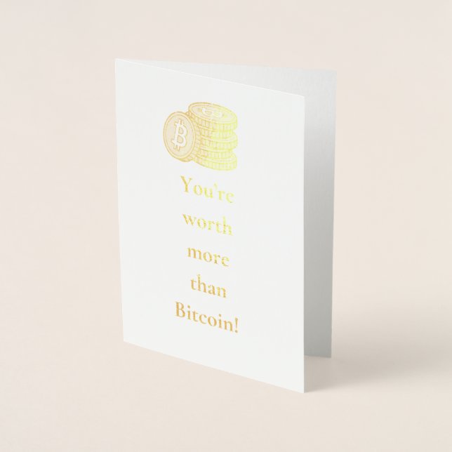 Worth more than Bitcoin! Birthday Card Crypto (Front)