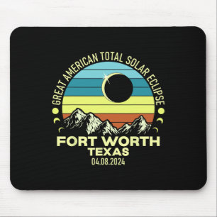 Worth Texas Total Solar Eclipse 2024 Mouse Pad