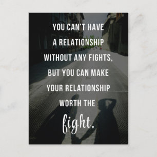Worth The Fight Quote Postcard