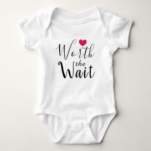 Worth the Wait - Adoption - Heart - New Baby Baby Bodysuit