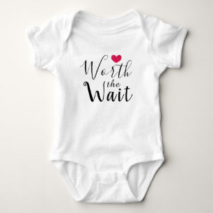 Worth the Wait - Adoption - Heart - New Baby Bodysuit