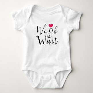 Worth the Wait - Adoption - Heart - New Baby Bodysuit