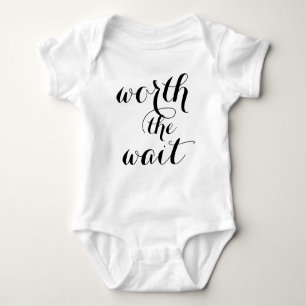 Worth The Wait Baby Funny Cute Baby Baby Bodysuit