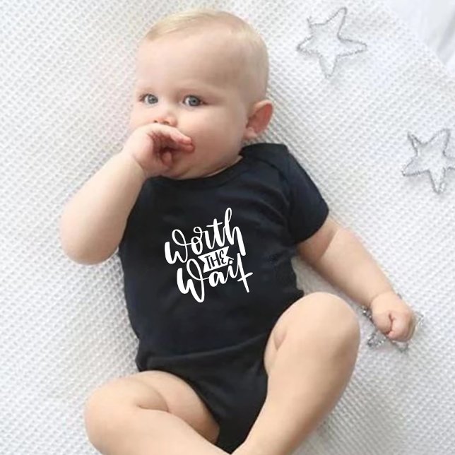 Worth The Wait Funny Baby Bodysuits One-Pieces (Creator Uploaded)