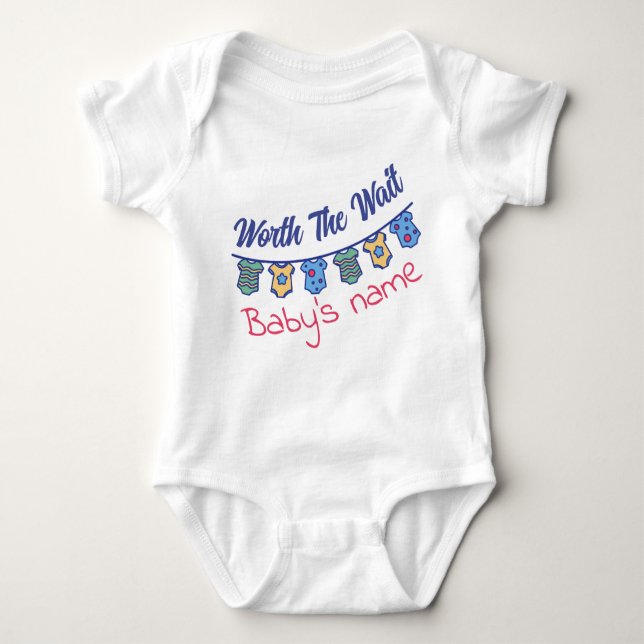 Worth The Wait IVF Baby Bodysuit (Front)