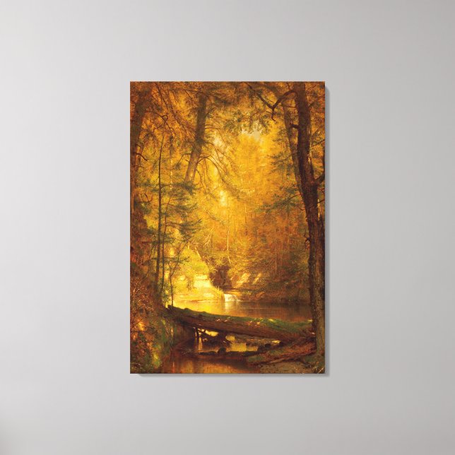 WORTHINGTHON WHITTREDGE  - THE TROUT POOL - 1870 - CANVAS PRINT (Front)