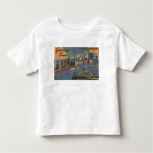 Worthington, Minnesota - Large Letter Scenes Toddler T-Shirt