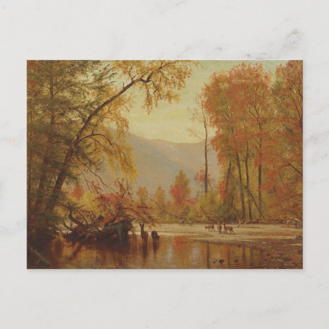 Worthington Whittredge - Autumn on the Delaware Postcard (Front)
