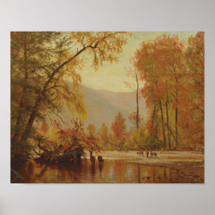 Worthington Whittredge - Autumn on the Delaware Poster
