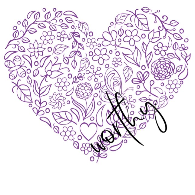 Worthy Heart Stickers (purple) (Creator Uploaded)
