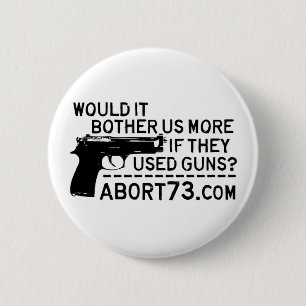Would it Bother Us More if They Used Guns? Abort73 6 Cm Round Badge