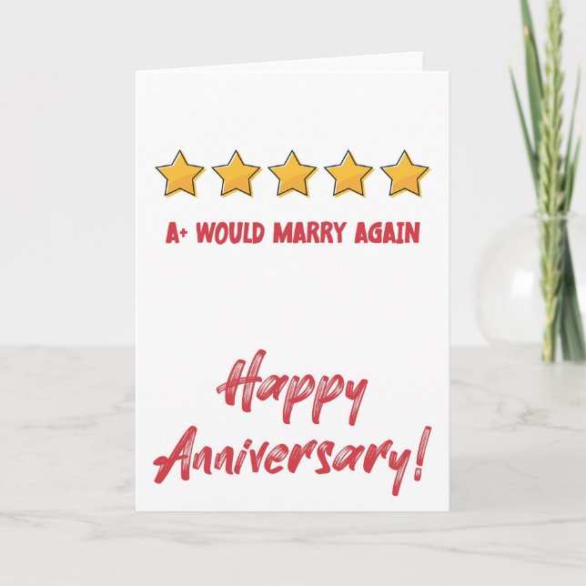 Would marry Again Anniversary Card (Front)