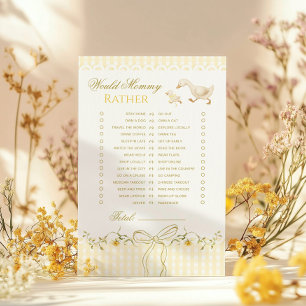 Would Mommy Rather Silly Goose Baby shower game
