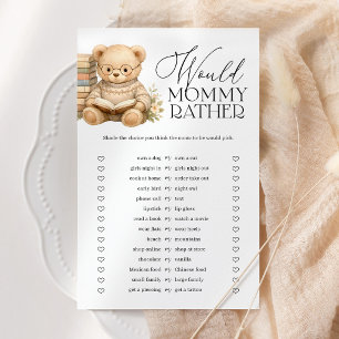 Would Mommy Rather Storybook Bear Baby Shower Game
