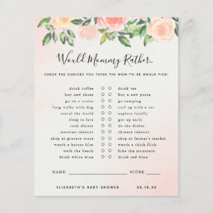 Would Mummy Rather Baby Shower Game