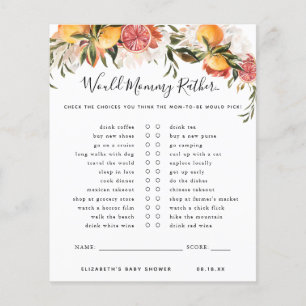 Would Mummy Rather   Baby Shower Game