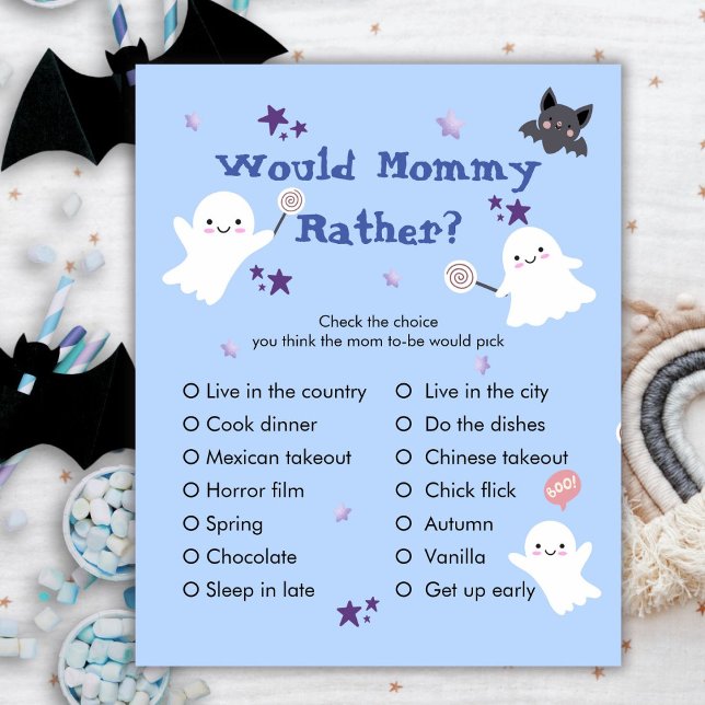 Would Mummy Rather? Boy Halloween Baby Shower Game (Creator Uploaded)