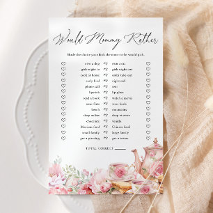Would Mummy Rather Floral Tea Baby Shower Game